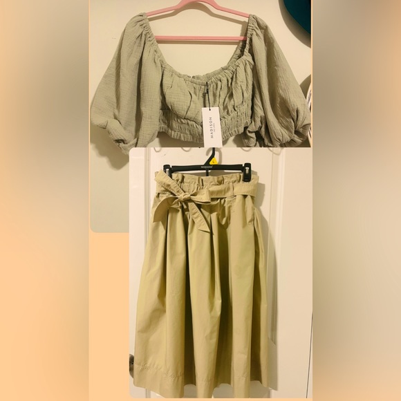 It’s a top (Madison The Label) and skirt set Uniclo Gorgeous piece - Picture 1 of 5